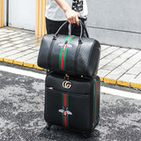 Women'S High-Quality Suitcase Bag Set, Rolling Pu Luggage, New Leather Box With Handbag,