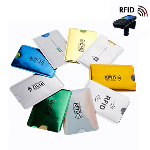 2Pc Anti Rfid Credit Card Holder Bank Id Card Bag Cover Holder Identity Protector Case Portable