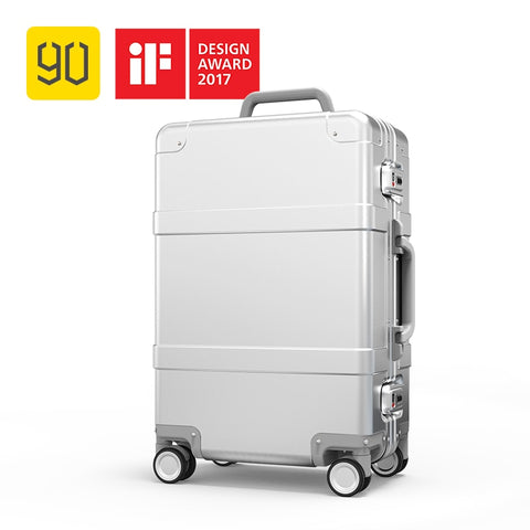 Xiaomi 90Fun Intelligent Metal Suitcase Aluminum Alloy Luggage Carry On Spinner Wheel Tsa Unlock