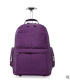 Men Trolley Backpacks Oxford Travel Luggage Backpack Wheels Wheeled Rolling Bag Baggage Women