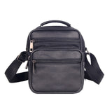 Mens Leather Small Messenger Bag Satchels Multifunctional Crossbody Shoulder Bag For Travel