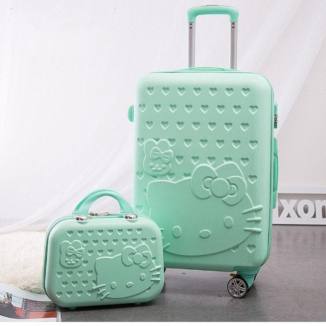 Travel Suitcase Set Rolling Luggage Set Spinner Trolley Case 20" Boarding Wheel Woman Cosmetic Case