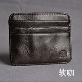 Men Wallet Business Card Holder Bank Cardholder Leather Cow Pickup Package Bus Card Holder Slim