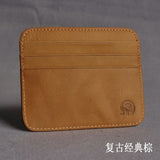 Men Wallet Business Card Holder Bank Cardholder Leather Cow Pickup Package Bus Card Holder Slim