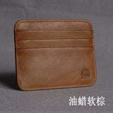 Men Wallet Business Card Holder Bank Cardholder Leather Cow Pickup Package Bus Card Holder Slim