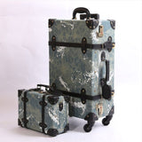 2018 Cowboy Material Luggage Spinner Rolling Wheels Suitcase Fashion Denim Luggage Set High Quality