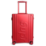 100% All Aluminum Rolling Travel Luggage Bag,Matte Material Suitcases With Wheel,New Red Carry-On