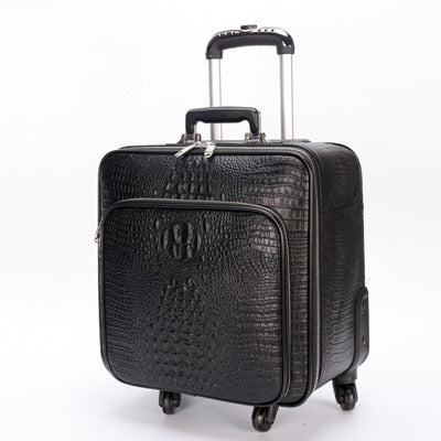 First Layer Of Cowhide Travel Bag Full Genuine Leather Commercial Luggage Trolley Luggage
