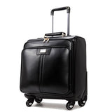 Genuine Leather 16'18'20'22'' Rolling Luggage Casters Cabin Wheel Suitcases Spinner Travel Bag