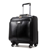 Genuine Leather 16'18'20'22'' Rolling Luggage Casters Cabin Wheel Suitcases Spinner Travel Bag