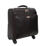 Genuine Leather 16'18'20'22'' Rolling Luggage Casters Cabin Wheel Suitcases Spinner Travel Bag
