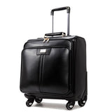 Genuine Leather 16'18'20'22''  Rolling Luggage Casters Cabin Wheel Suitcases Spinner Travel Bag