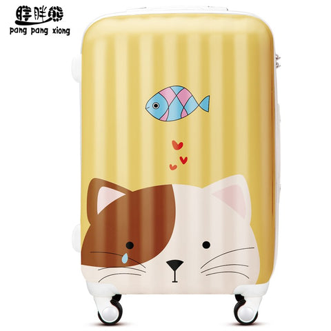 Cartoon Cat Luggage Travel Bag Trolley Luggage Universal Wheels Password Box Luggage Ty,Hotsale
