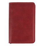 Male Metal Card Holder Rfid Aluminium Alloy Credit Card Holder 2019 Newest Pu Leather Wallet