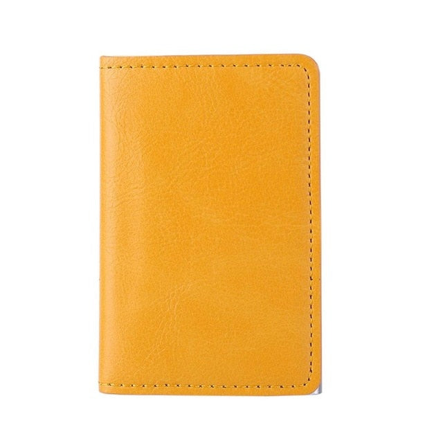 Male Metal Card Holder Rfid Aluminium Alloy Credit Card Holder 2019 Newest Pu Leather Wallet