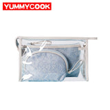 3Pcs Pvc Transparent Cosmetic Bags Waterproof Travel Toiletry Kit Organizer Clear Wash Beauty