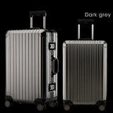 New Fashion 100% Aluminum Alloy Rolling Luggage Spinner Suitcases Wheel 20 Inch Men Business
