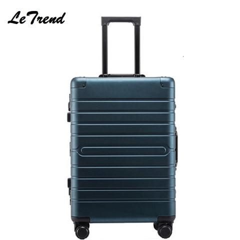 20 24 28 Inch Waterproof Rolling Luggage 100% Aluminium Trolley Solid Travel Bag 20' Women Boarding