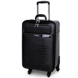 2019 New 16/20/22 Inch Spinner Suitcase Men Real Cowhide Leather  Pattern Trolley Luggage  Laptop