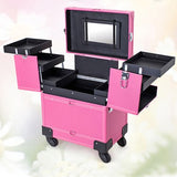 Woman Cosmetic Case Profession Travel Suitcase For Makeup Trolley Nails Box Beauty Professional