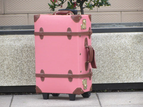 Customized!!!Retro Universal Wheels Trolley Luggage,Genuine Leather Travel Bag