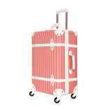 Fashion Luggage Inches Girl Trolley Case Pp Students Lovely Travel Striped Luggage Rolling Suitcase