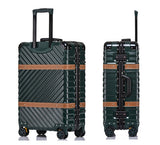 Metal Ring Angle Pc Suitcase With Wheels 20" 24" 26" 29" Travel Trolley Case Hardside Rolling
