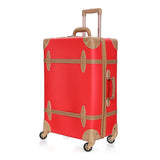 2018 Fashion Red Suitcase Wedding Luggage Chinese Red Leather Pole Travel Suitcase Wedding Pu Pp