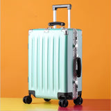 20''24'' Universal Wheel  Vintage Rolling Hardside Luggage Travel Suitcase With Wheels Leather