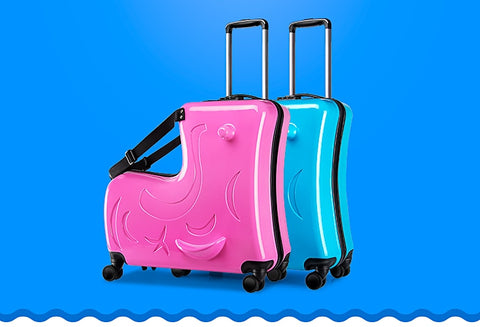 Children Riding Trolley Case Hardside Luggage.Travel Assistant.Baby'Gift.Kids Aluminium Boarding