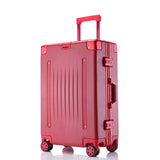 2019 New Belt Aluminum Frame Trolley Case Pull Rod Suitcase 20/24/26/29 Inch Vintage Travel