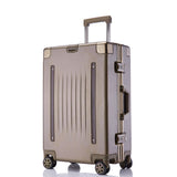 2019 New Belt Aluminum Frame Trolley Case Pull Rod Suitcase 20/24/26/29 Inch Vintage Travel