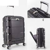 20/24Inch Computer Interlayer Waterproof Rolling Luggage 100% Pp Trolley Solid Travel Bag