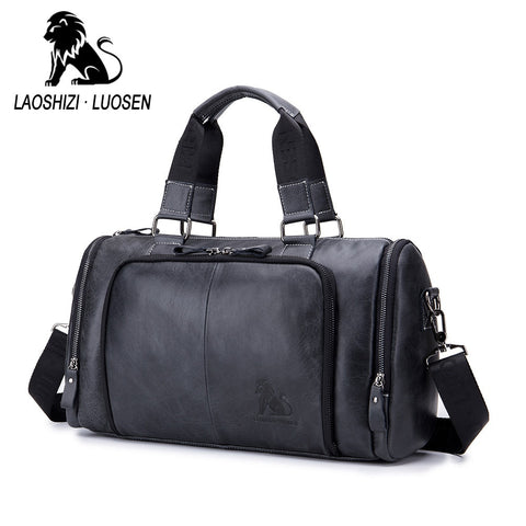 Genuine Leather Handbag Casual Bag Men'S Multi-Purpose Travel Bag Cow Leather Large Capacity Big