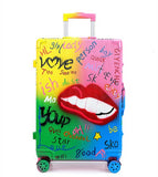 Original Trend Graffiti Suitcase Cover Luggage Trolley Universal Wheel Personalized Password Box