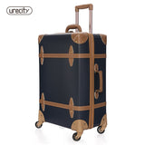 High Quality Suitcase Crocodile Skin Travel Luggage Retro Spinner Pp Pu Meterial Caary On Unisex