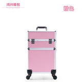 Women'S Professional Trolley Cosmetic Case Portable Makeup Rolling Luggage Nail Art Tattoo Beauty