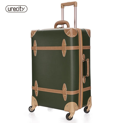 2018 New Suitcase Luggage Suitcase On Wheels Leather 24 Trolley Digital Luggage Scale Brand Hand