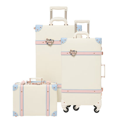2019 Luggage Rolling Hardside Pu Girls Spinner Suitcase With Wheels 24Inch Luggage Sets Kids
