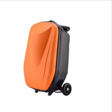 20"Trolley Suitcase Folding Scooter Luggage Boy And Girl Student Cartoon Skateboard Luggage For Men