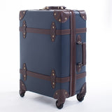 Retro Rolling Luggage Travel Suitcase Set Spinner 24Inch Women Trolley Case Wheel 28Inch Pu