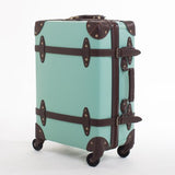 Retro Rolling Luggage Travel Suitcase Set Spinner 24Inch Women Trolley Case Wheel 28Inch Pu