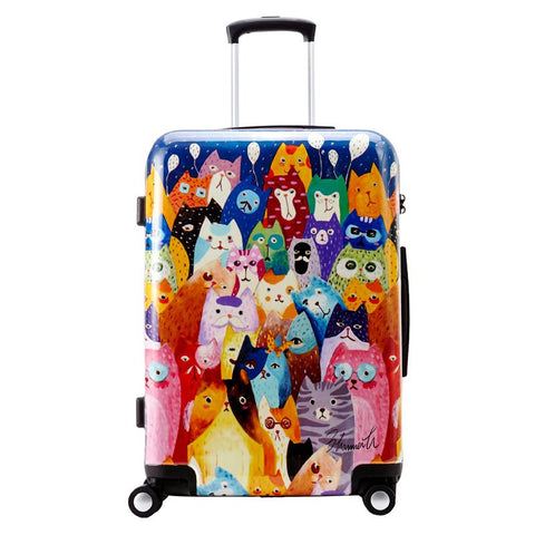 Personalized Fashion Cat Print Luggage Women Cartoon Animation Travel Suitcase Pc Universal