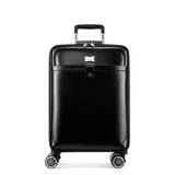 Classic Men And Women Cow Leather Trolley Case,Retro Carry-On Luggage,16"/20"Boarding