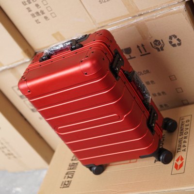 100% Aluminum Shell Suitcase, Rolling Luggage Bag, Metal Material Travel Trolley Box, High