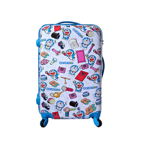 New Doraemon Travel Suitcase Cartoon Cat Trolley Luggage Bag Universal Wheels Luggage Rolling