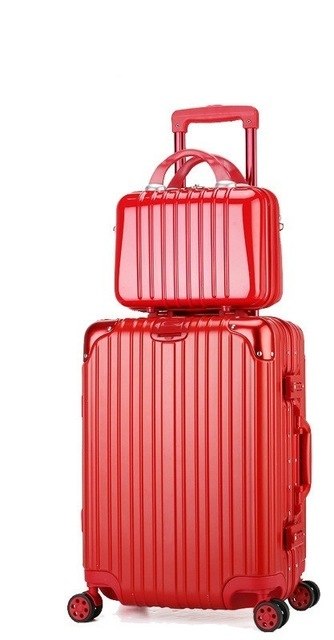 Carry-On Luggage Sets,Aluminum Frame Trolley Case,20"Business Boarding Box,25"29"Inch Abs- Shell