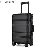 Seabird 100% Aluminum Alloy Business Travel Hard Shell Spinner Pull Rod Box Tsa Lock Cabin