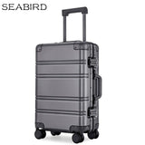Seabird 100% Aluminum Alloy Business Travel Hard Shell Spinner Pull Rod Box Tsa Lock Cabin