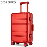 Seabird 100% Aluminum Alloy Business Travel Hard Shell Spinner Pull Rod Box Tsa Lock Cabin